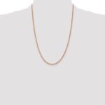 14K Rose Gold 2.25mm Diamond-cut Rope with Lobster Clasp Chain - Image 4