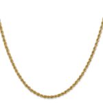 14K 2.5mm Regular Rope with Lobster Clasp Chain - Image 2