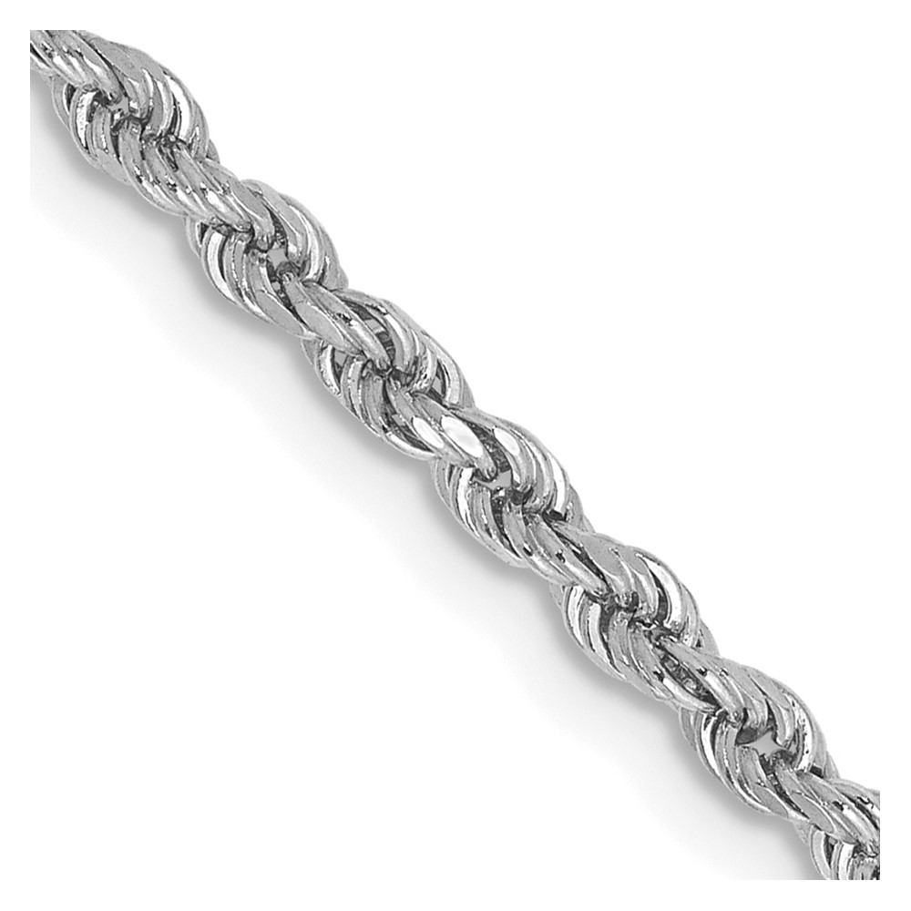 018W-4.jpg 10k White Gold 2.25mm Diamond-cut Rope Chain - Image 1