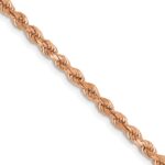 14k Rose Gold 2.75mm Diamond-cut Rope with Lobster Clasp Chain