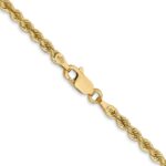 14K 2.75mm Regular Rope with Lobster Clasp Chain - Image 3