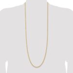 14K 2.75mm Regular Rope with Lobster Clasp Chain - Image 4