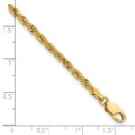 14K 3mm Diamond-cut Rope with Lobster Clasp Chain - Image 3