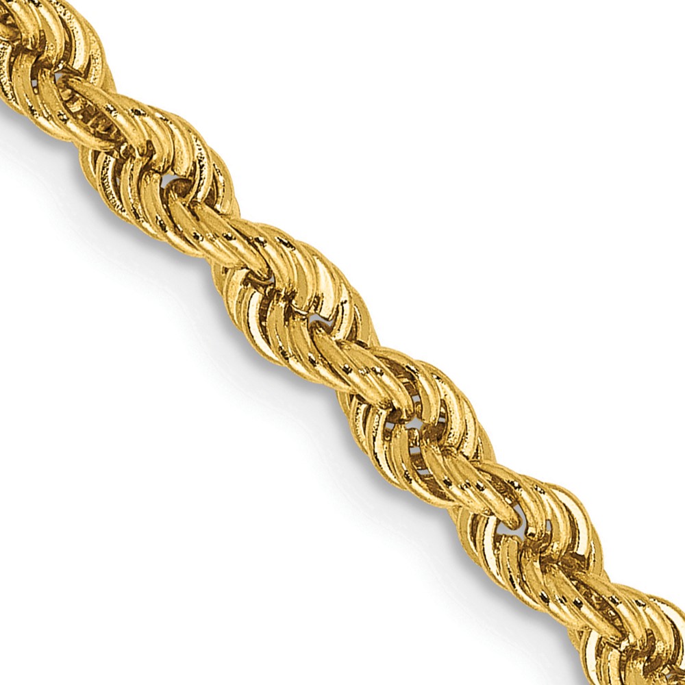 023S.jpg 14K 3mm Regular Rope with Lobster Clasp Chain - Image 1