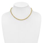 14K 4mm Diamond-cut Rope with Lobster Clasp Chain - Image 4