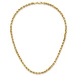 14K 4mm Diamond-cut Rope with Lobster Clasp Chain - Image 5
