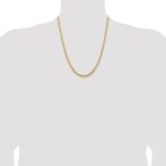 14K 4.25mm Diamond-cut Rope with Lobster Clasp Chain - Image 4