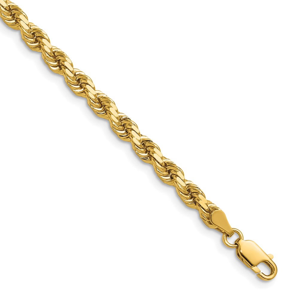 033L.jpg 14K 4.25mm Diamond-cut Rope with Lobster Clasp Chain - Image 1