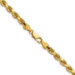 14K 4.5mm Diamond-cut Rope with Lobster Clasp Chain - Image 3