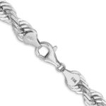 14k WG 7mm  D/C Rope with Fancy Lobster Clasp Chain - Image 3