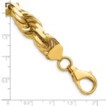 14K 12mm Diamond-cut Rope with Fancy Lobster Clasp Chain - Image 8