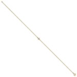 10k Polished CZ Cross Anklet - Image 2