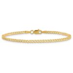 10k 2.5mm Semi-Solid Curb Link Chain - Image 3