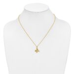 10k Tri-color Black Hills Gold Butterfly Necklace - Image 4