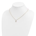 10k Tri-Color Black Hills Gold Cross Necklace - Image 4