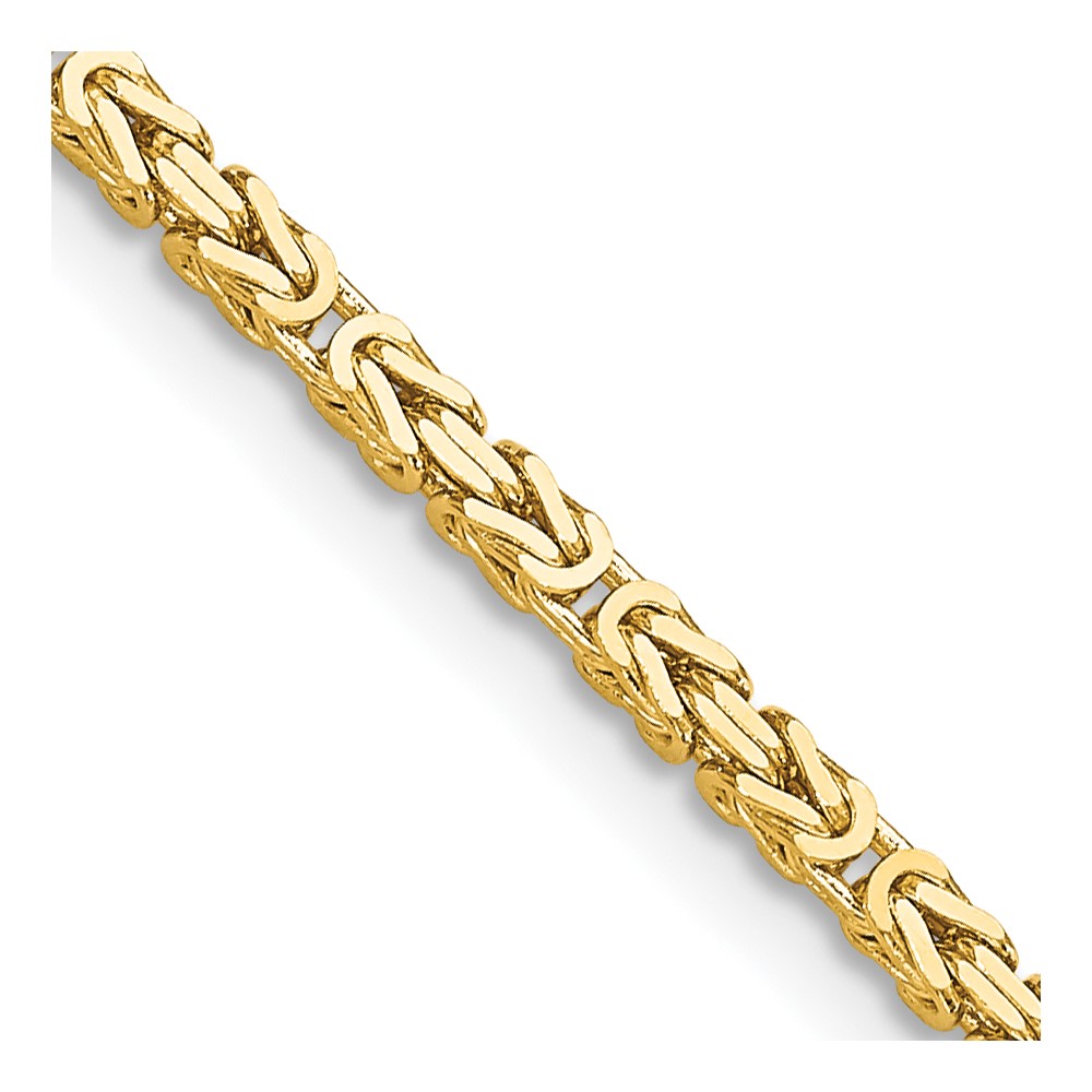 10BIZ050.jpg 10K 2mm Byzantine Chain - Image 1