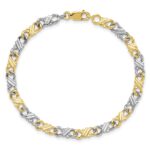 10k Two-Tone Solid Polished Fancy Bracelet - Image 4