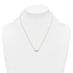 10k Polished Heart CZ Center with Two Open Hearts 18.Necklace - Image 3