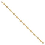 10k Polished and Lasered Spiral Link 7.25in Bracelet - Image 2