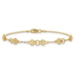 10k Polished Heart 7.5in Bracelet - Image 3