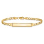 10k Semi-solid Curb Link ID Bracelet - Image 3