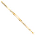 10k Semi-solid Curb Link ID Bracelet - Image 2