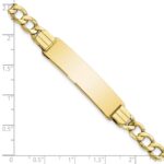 10k Semi-solid Curb Link ID Bracelet - Image 3