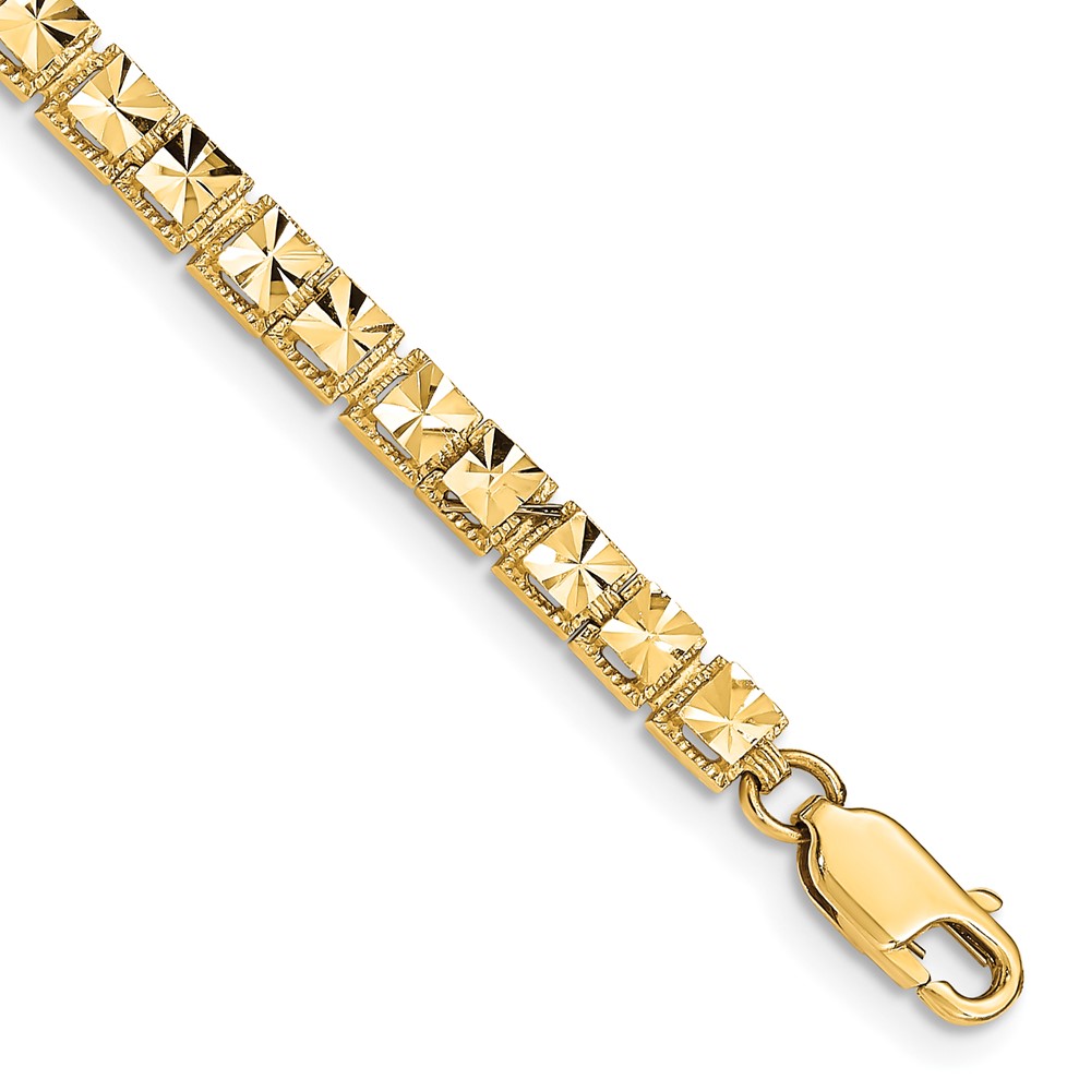 10FB1538-7.25.jpg 10K Diamond-Cut Bracelet - Image 1