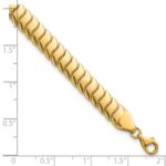 10K Polished Fancy Herringbone Link 7.5 inch Bracelet - Image 5