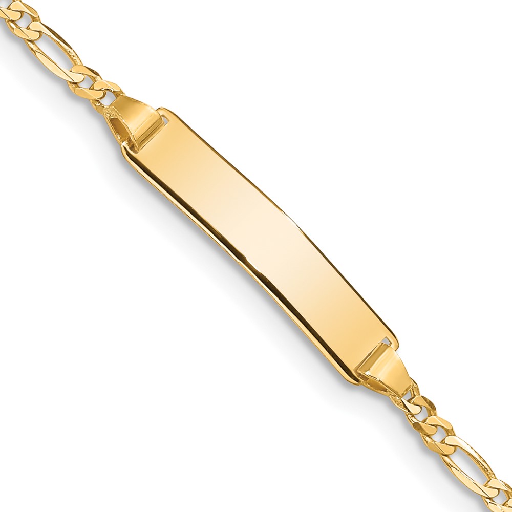 10FIG060ID-5.5.jpg 10k Figaro Link ID Bracelet - Image 1