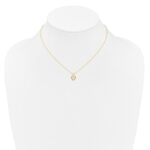 10k Madi K 3mm Aquamarine Heart Birthstone Necklace - Image 4