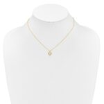 10k Madi K 3mm White Zircon Heart Birthstone Necklace - Image 4