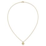 10k Madi K 3mm Peridot Heart Birthstone Necklace - Image 5