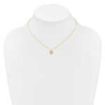 10k Madi K 3mm Opal Heart Necklace - Image 4
