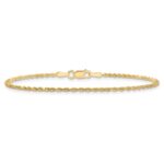 10k 1.5mm Diamond-cut Rope Chain Anklet - Image 3