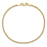 10k 1.5mm Diamond-cut Rope Chain Anklet - Image 4