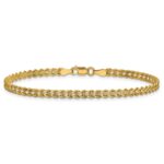 10k 3.0mm Wide Double Strand Rope Bracelet - Image 4