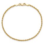 10k 1.75mm Diamond-cut Rope Chain Anklet - Image 5