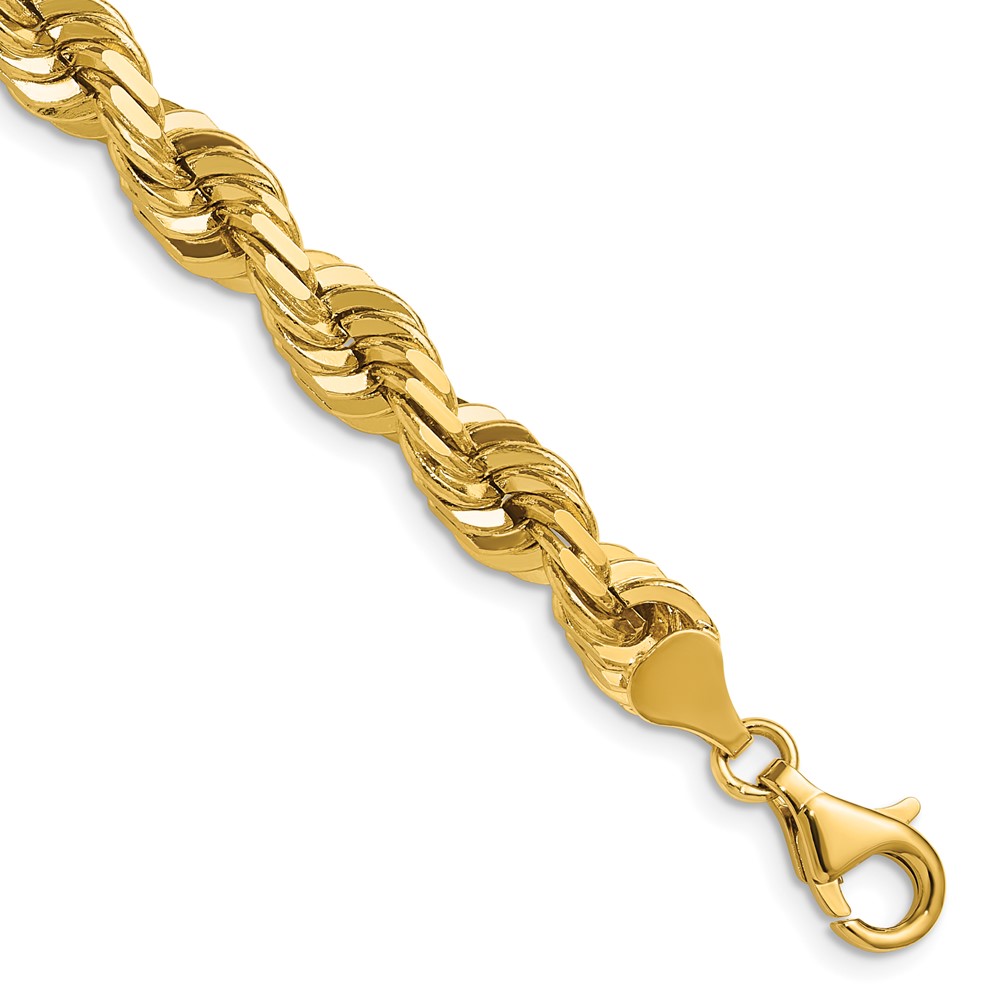 10K050.jpg 10k 7mm Diamond-cut Rope Chain - Image 1