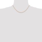 10k  Rose Gold .6 mm Carded Cable Rope Chain - Image 4