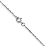 10k White Gold .6 mm Carded Cable Rope Chain - Image 4