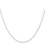 10k White Gold .95mm Carded Cable Rope Chain - Image 2