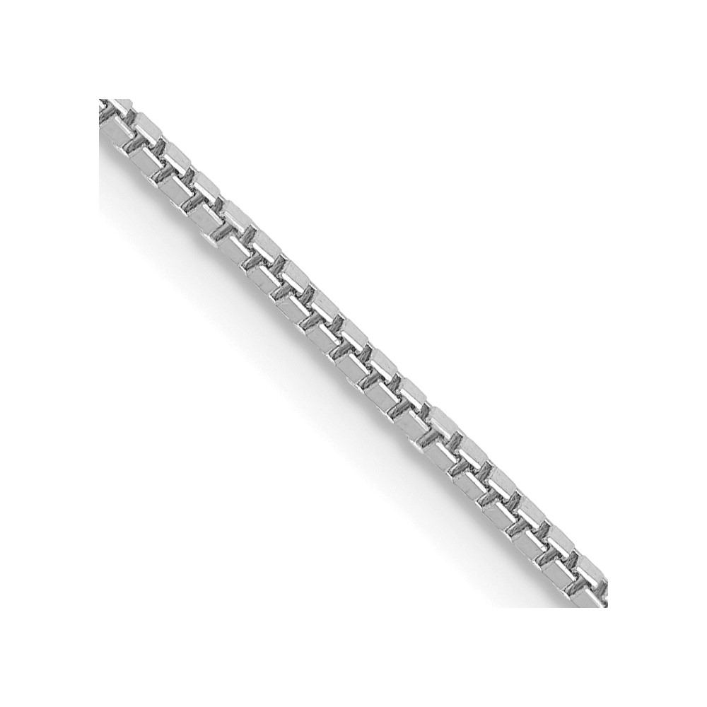 10KWB100.jpg 10k White Gold 1mm Box Chain - Image 1