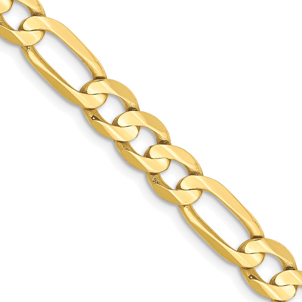 10LF160.jpg 10k 6mm Concave Open Figaro Chain - Image 1
