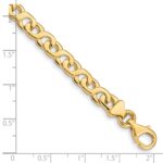 10k 6.2mm Hand-Polished Fancy Link Bracelet - Image 2