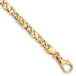 10k 4.8mm Hand Polished Fancy Link Chain