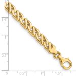 10k 6.1mm Hand-polished Fancy Link Bracelet - Image 2