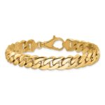 10k 10.75mm Hand Polished Fancy Link Bracelet - Image 4