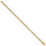 10k 4mm Hand-polished Fancy Link Bracelet - Image 3