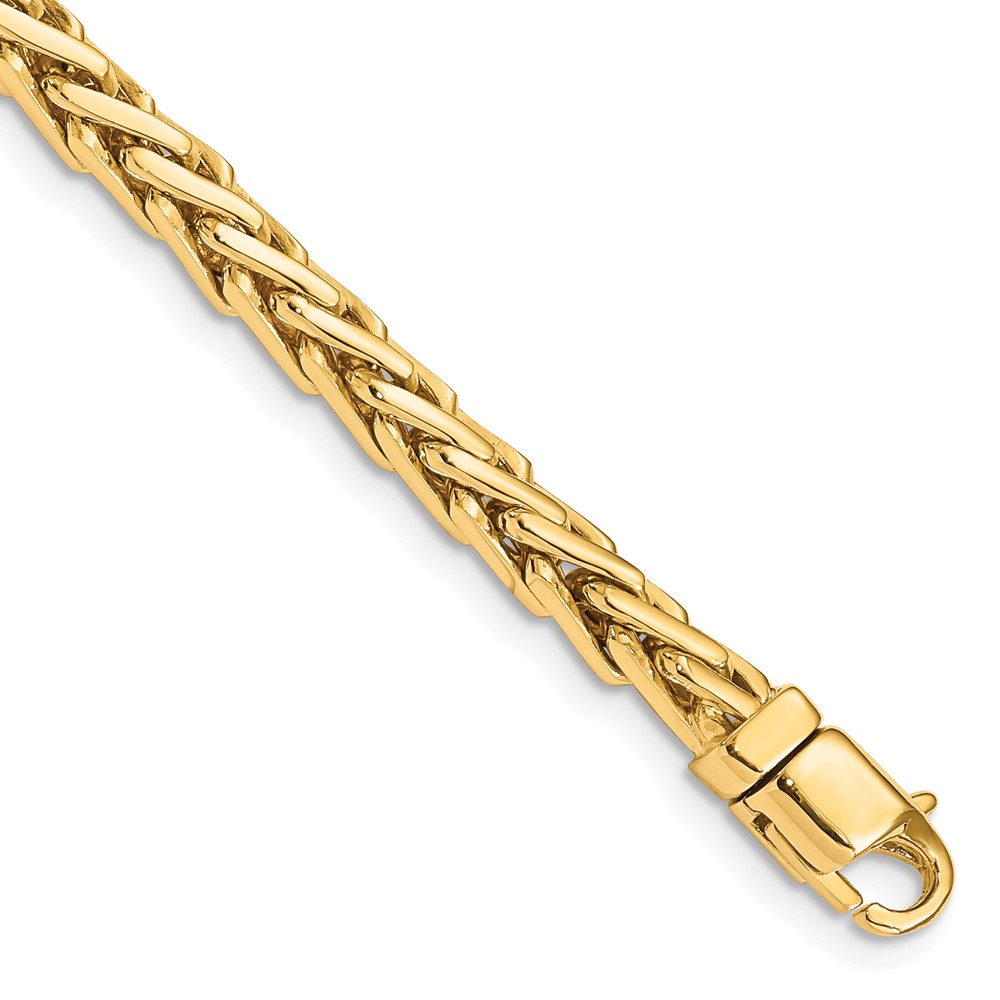 10LK754-8.75.jpg 10k 4.4mm Hand-polished Flat-Edged Woven Link Bracelet - Image 1